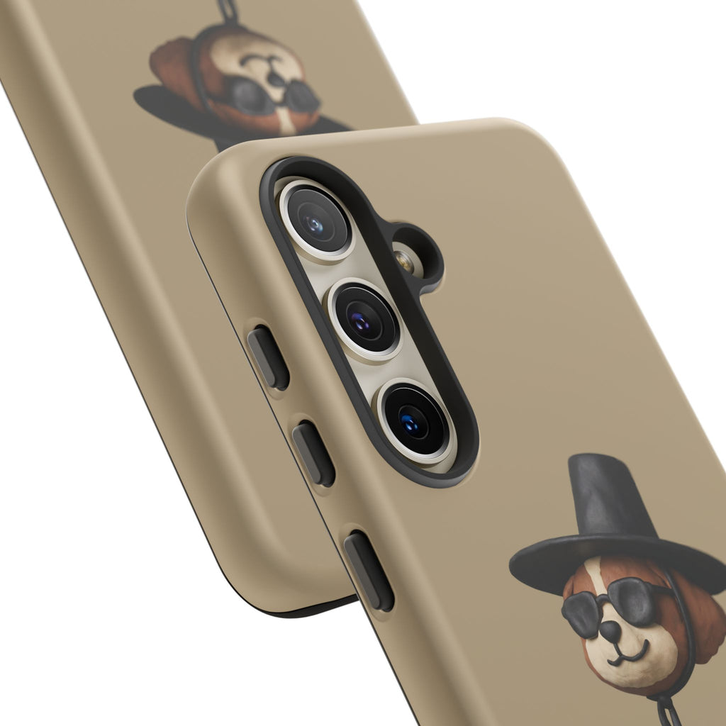 3D Claymation Shih Tzu Dog Case for iPhone & Galaxy - Korean Gat Hani, Taupe