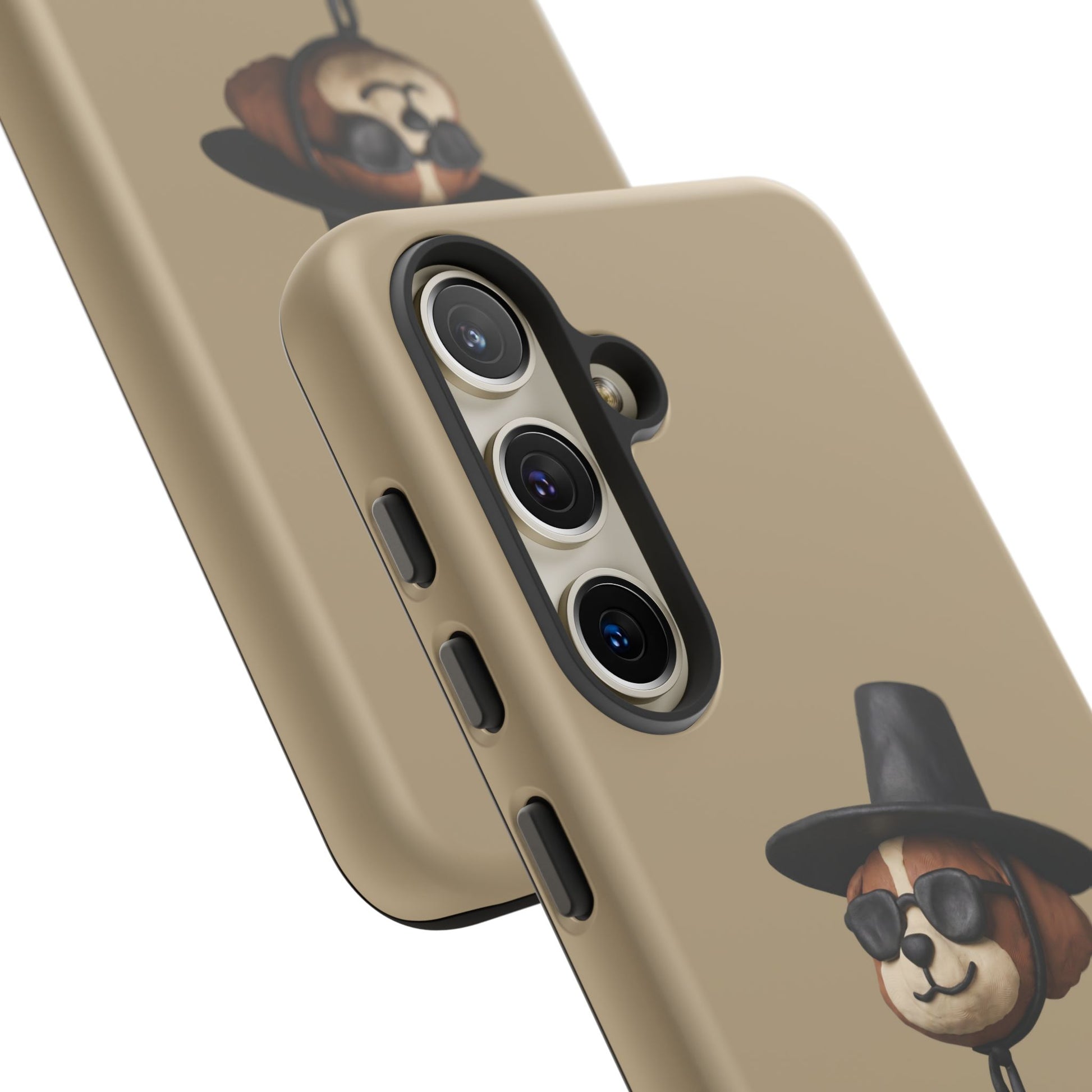 3D Claymation Shih Tzu Dog Case for iPhone & Galaxy - Korean Gat Hani, Taupe