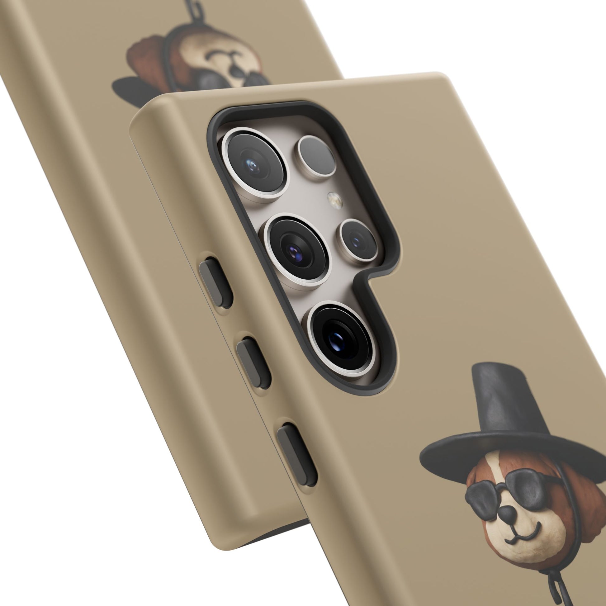 3D Claymation Shih Tzu Dog Case for iPhone & Galaxy - Korean Gat Hani, Taupe
