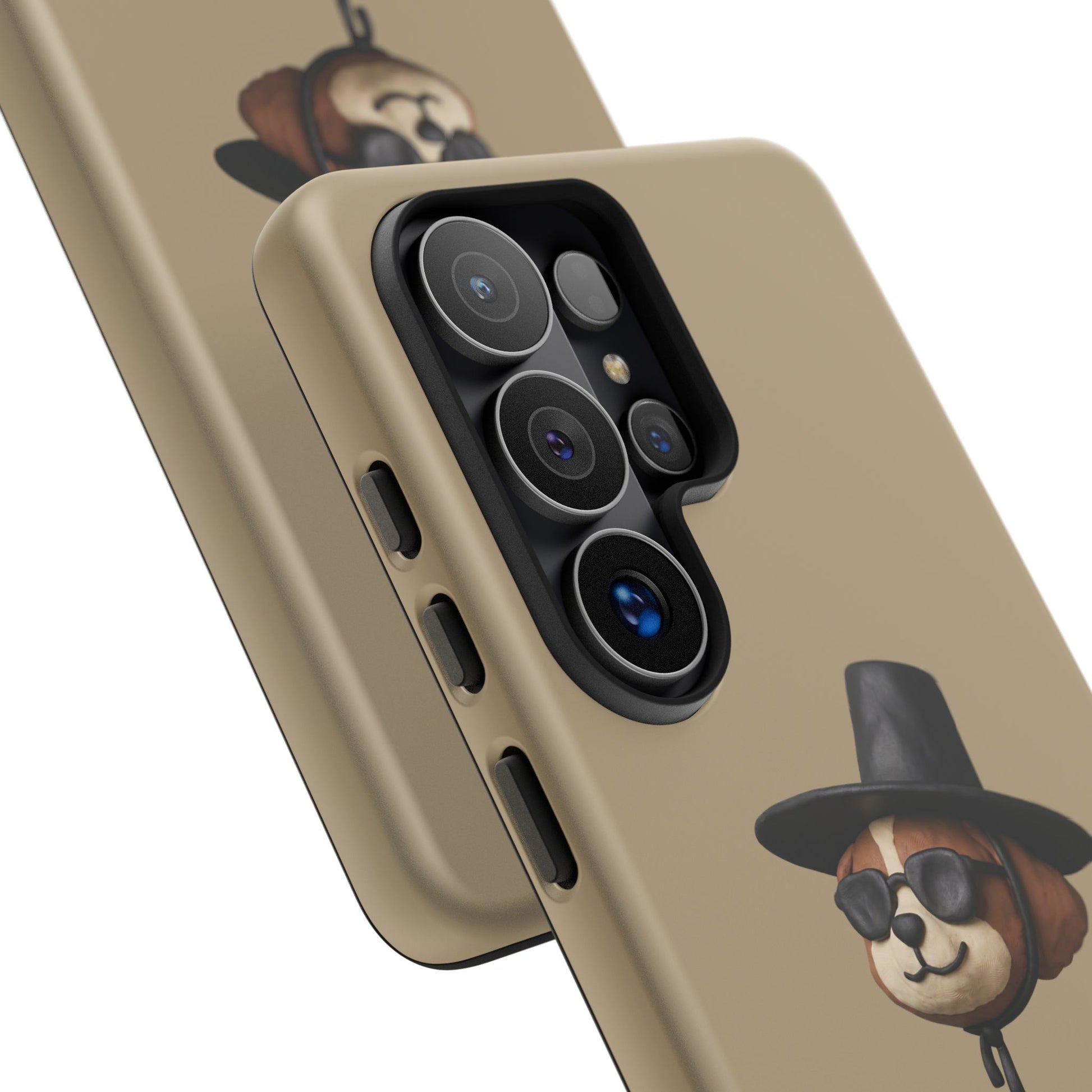 3D Claymation Shih Tzu Dog Case for iPhone & Galaxy - Korean Gat Hani, Taupe