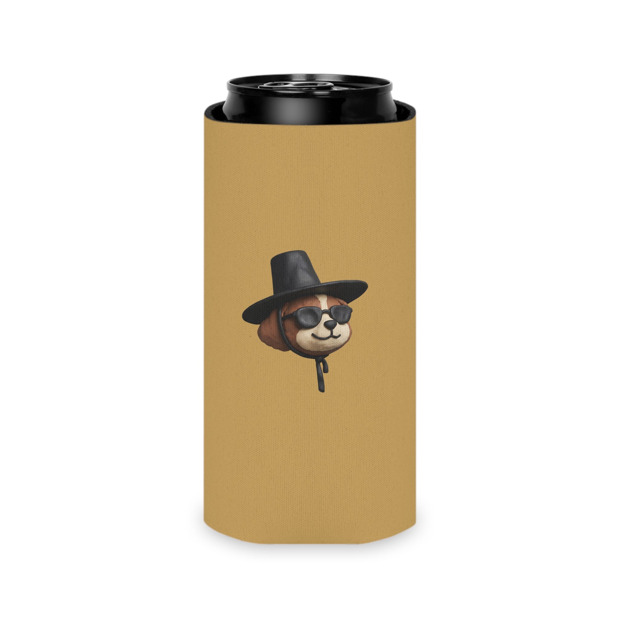 Claymation Shih Tzu Can Cooler Koozie - Korean Gat Hani(Mustard