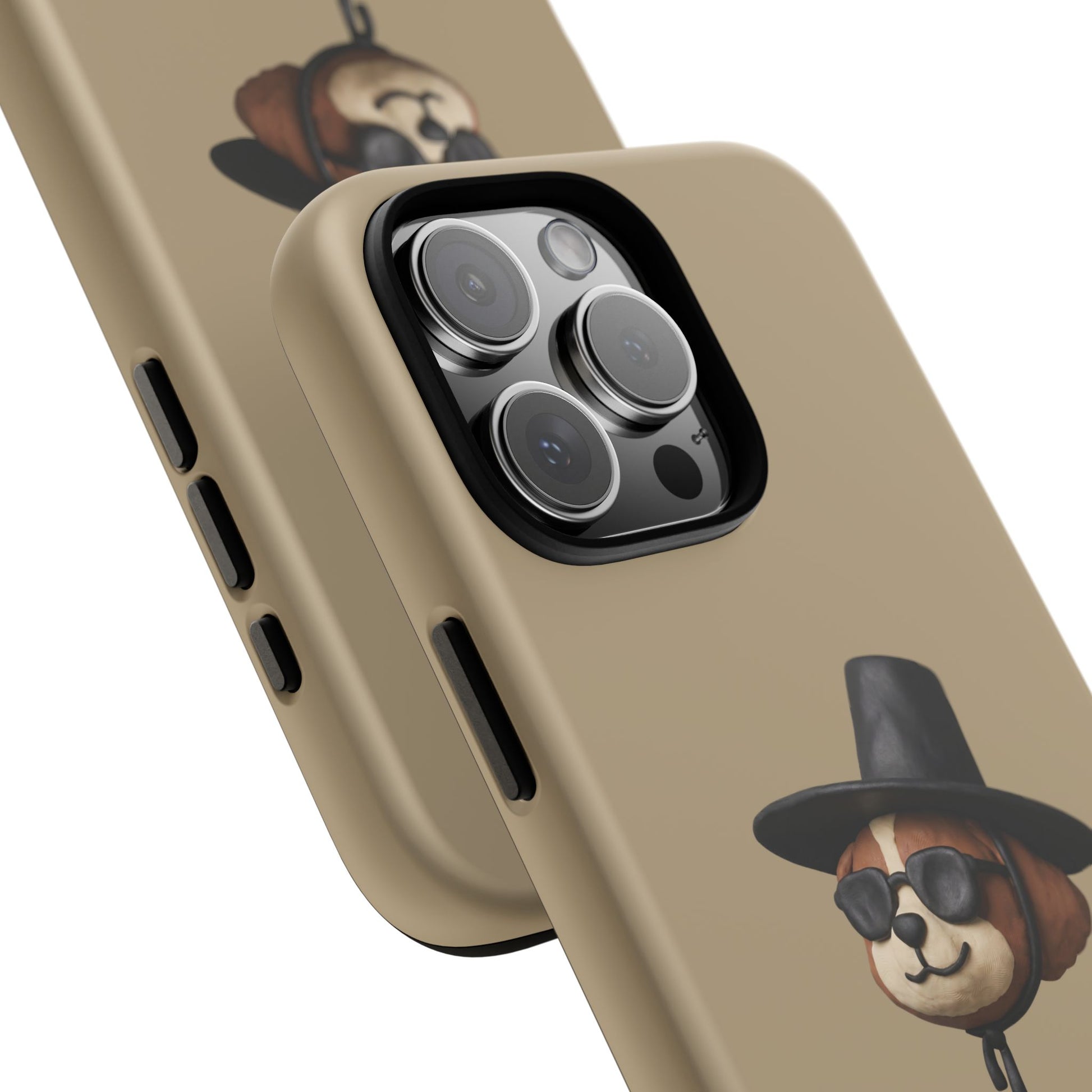 3D Claymation Shih Tzu Dog Case for iPhone & Galaxy - Korean Gat Hani, Taupe