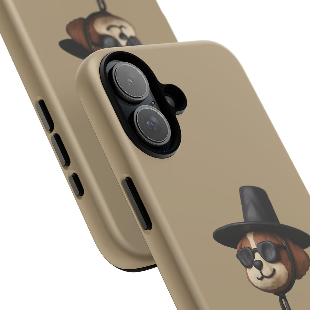 3D Claymation Shih Tzu Dog Case for iPhone & Galaxy - Korean Gat Hani, Taupe