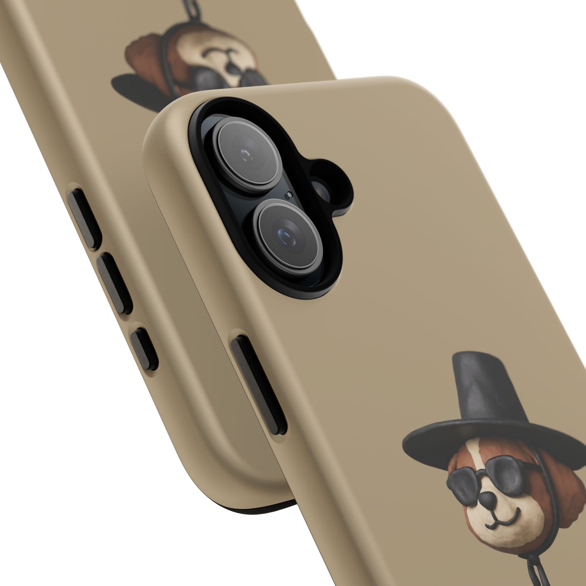 3D Claymation Shih Tzu Dog Case for iPhone & Galaxy - Korean Gat Hani, Taupe
