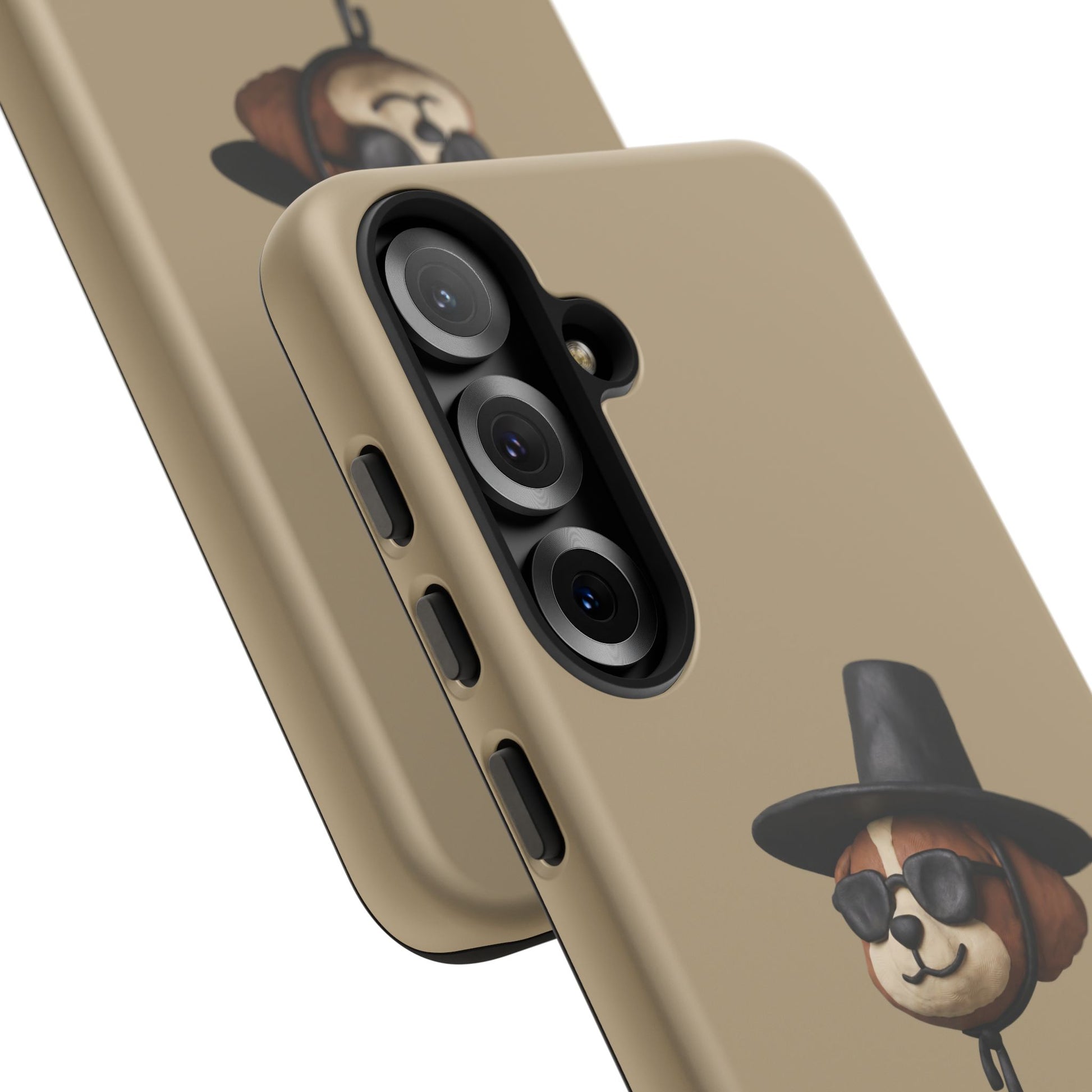 3D Claymation Shih Tzu Dog Case for iPhone & Galaxy - Korean Gat Hani, Taupe