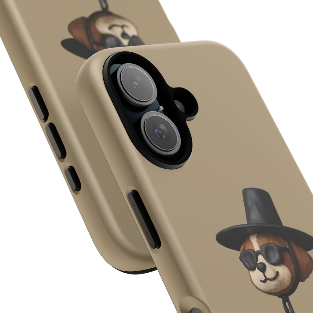 3D Claymation Shih Tzu Dog Case for iPhone & Galaxy - Korean Gat Hani, Taupe