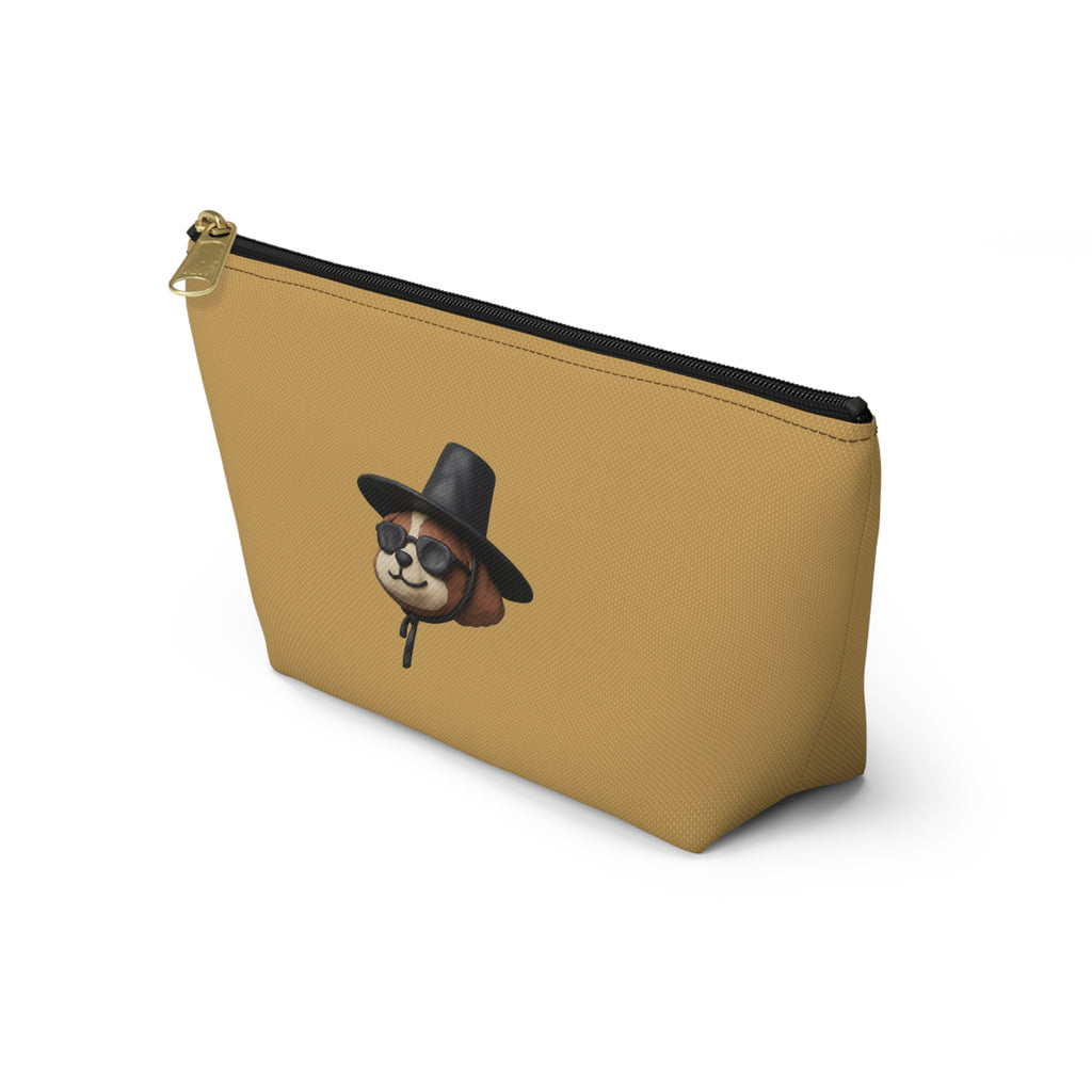 3D Claymation Shih Tzu Dog Accessory Pouch - Korean Gat Hani, Mustard Ocher