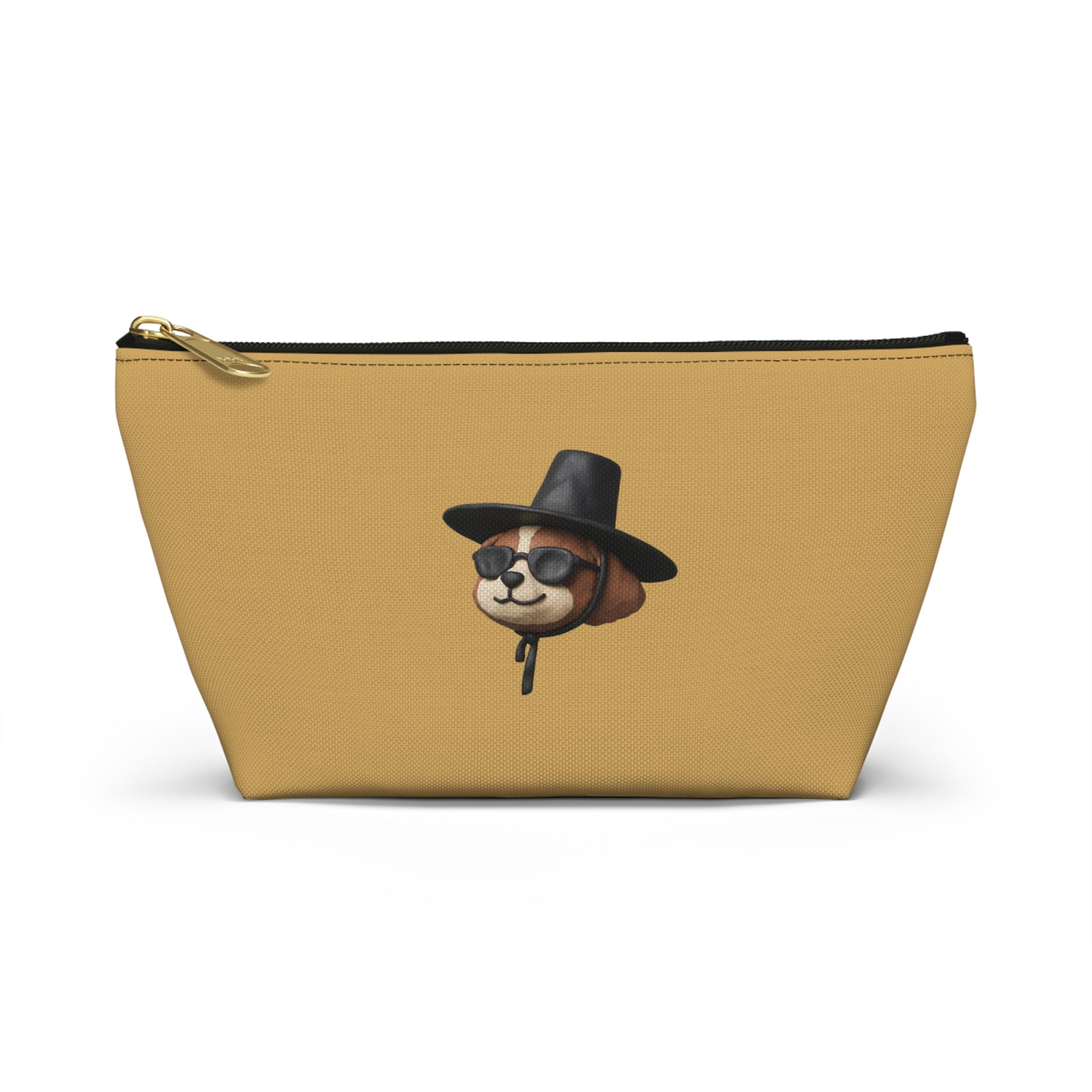 3D Claymation Shih Tzu Dog Accessory Pouch - Korean Gat Hani, Mustard Ocher