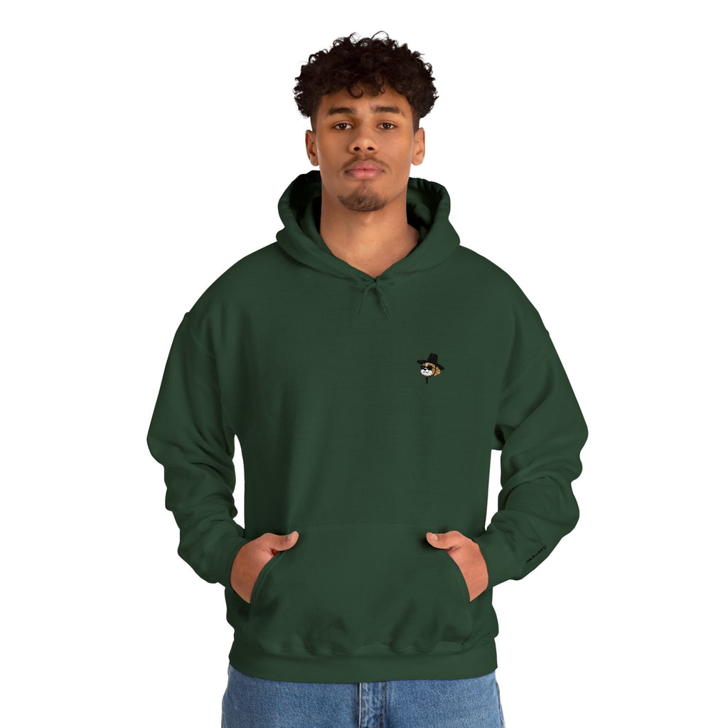 Embroidered Shih Tzu Dog Pullover Hoodie - Korean Gat Hani, Forest Green