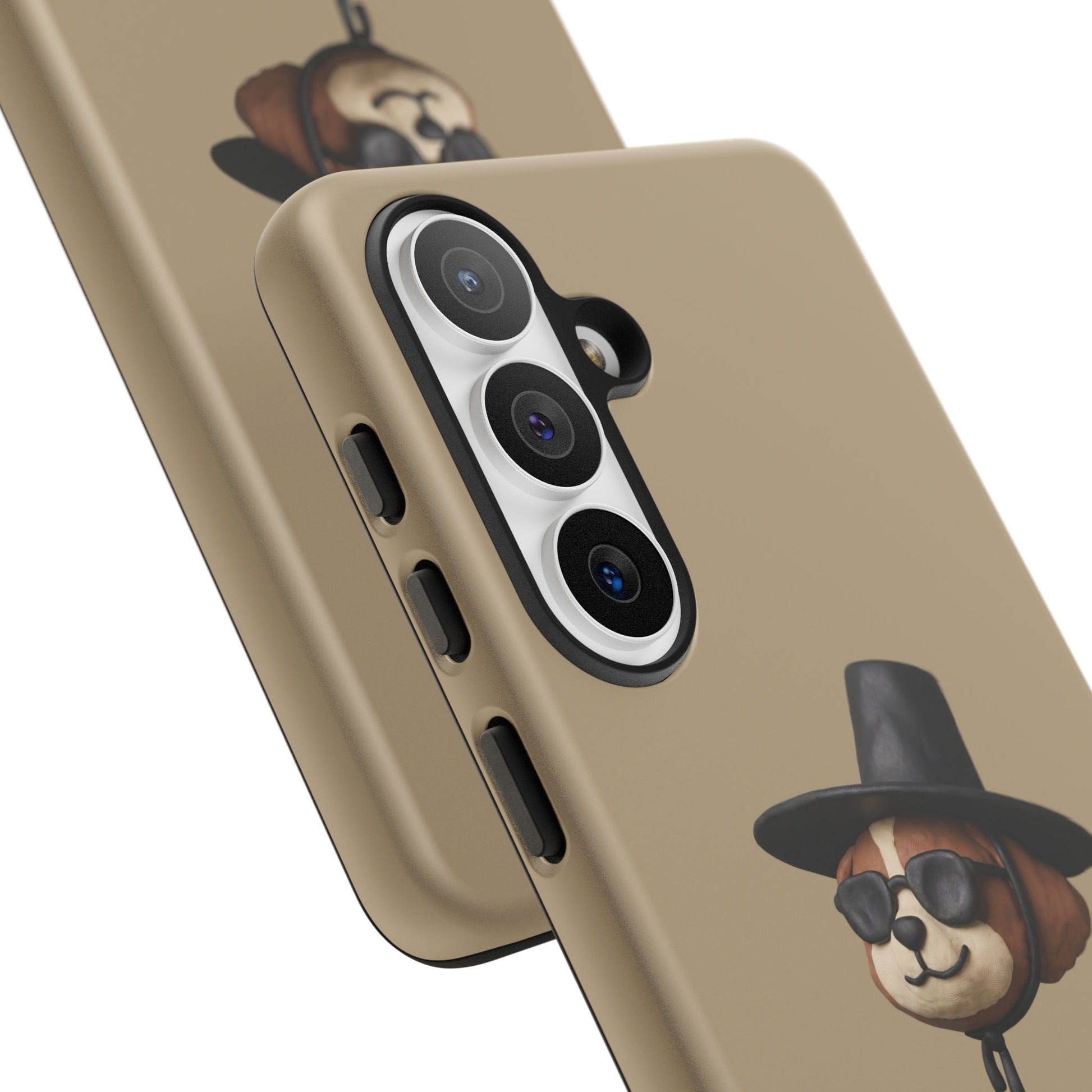 3D Claymation Shih Tzu Dog Case for iPhone & Galaxy - Korean Gat Hani, Taupe