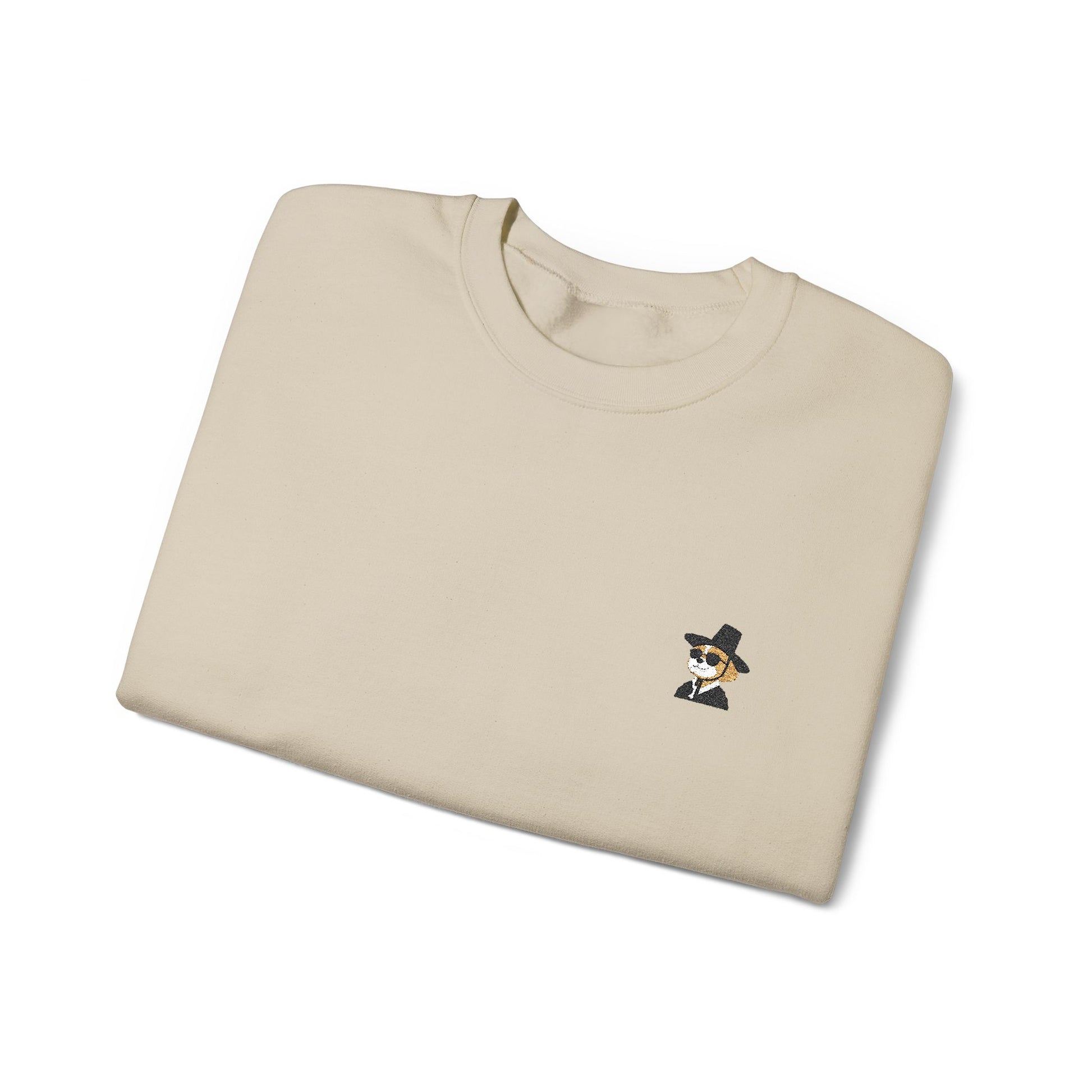 Gentle Hani(embroidered), Unisex Crewneck Sweatshirt(sand)