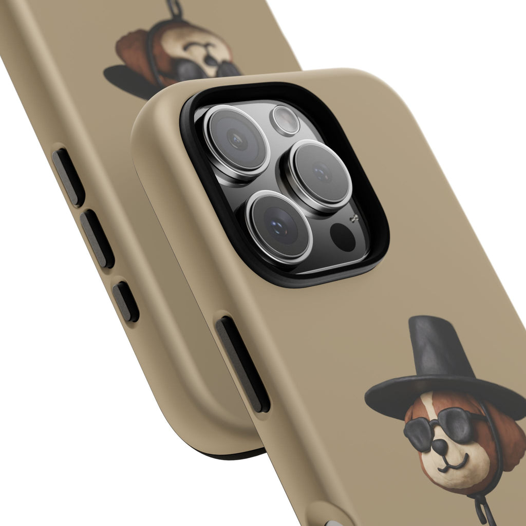 3D Claymation Shih Tzu Dog Case for iPhone & Galaxy - Korean Gat Hani, Taupe