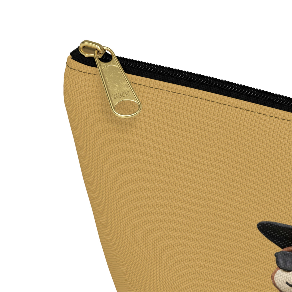 3D Claymation Shih Tzu Dog Accessory Pouch - Korean Gat Hani, Mustard Ocher