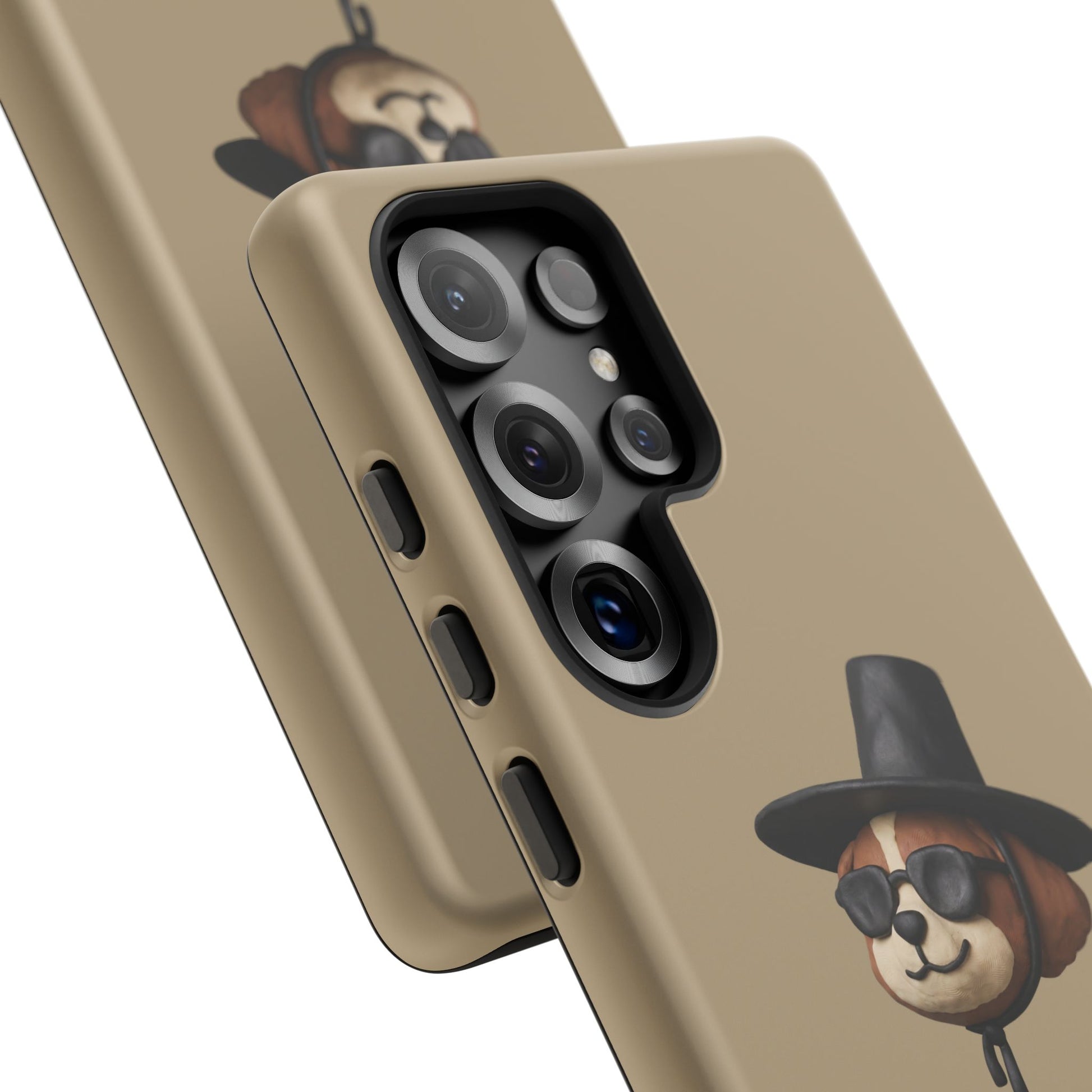 3D Claymation Shih Tzu Dog Case for iPhone & Galaxy - Korean Gat Hani, Taupe