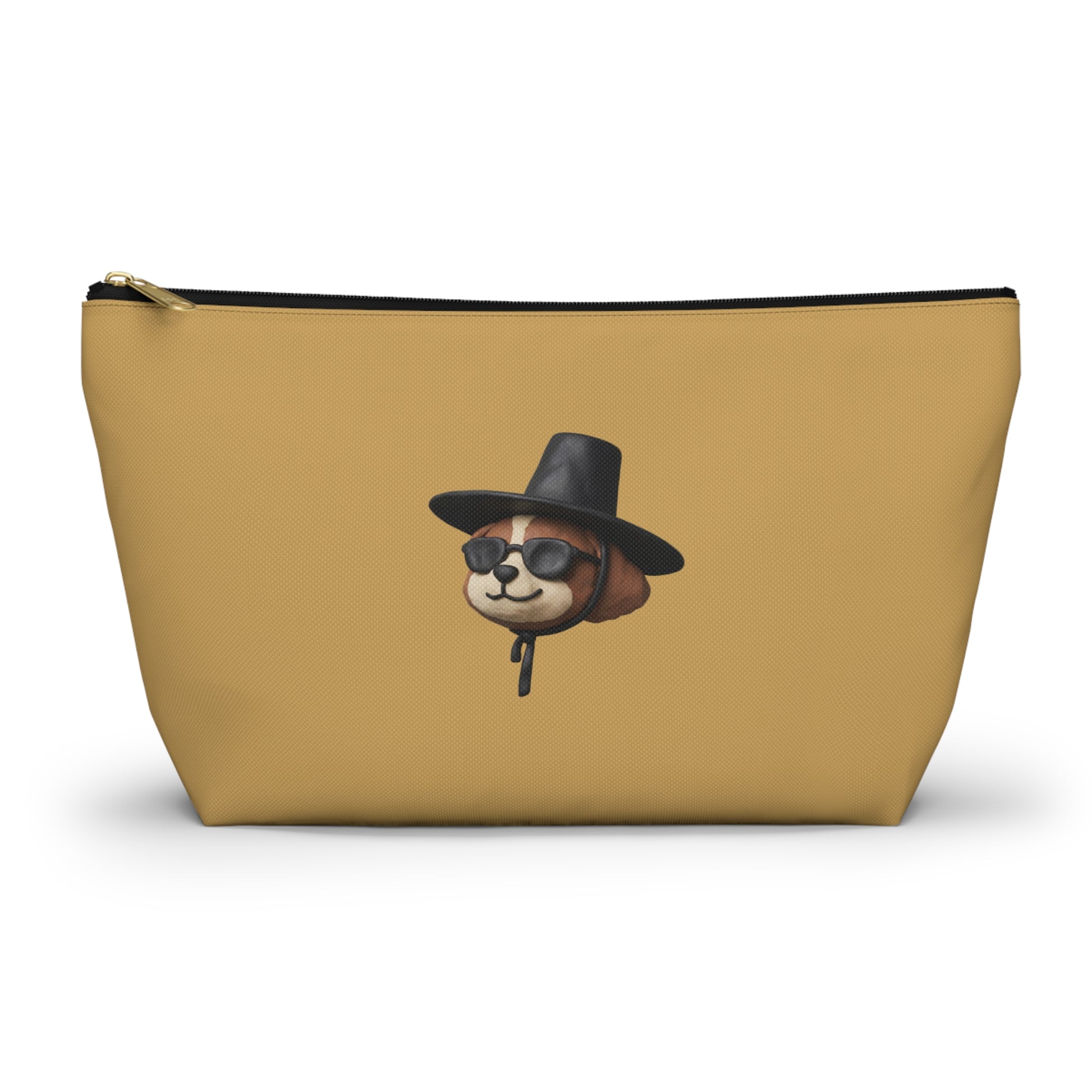 3D Claymation Shih Tzu Dog Accessory Pouch - Korean Gat Hani, Mustard Ocher