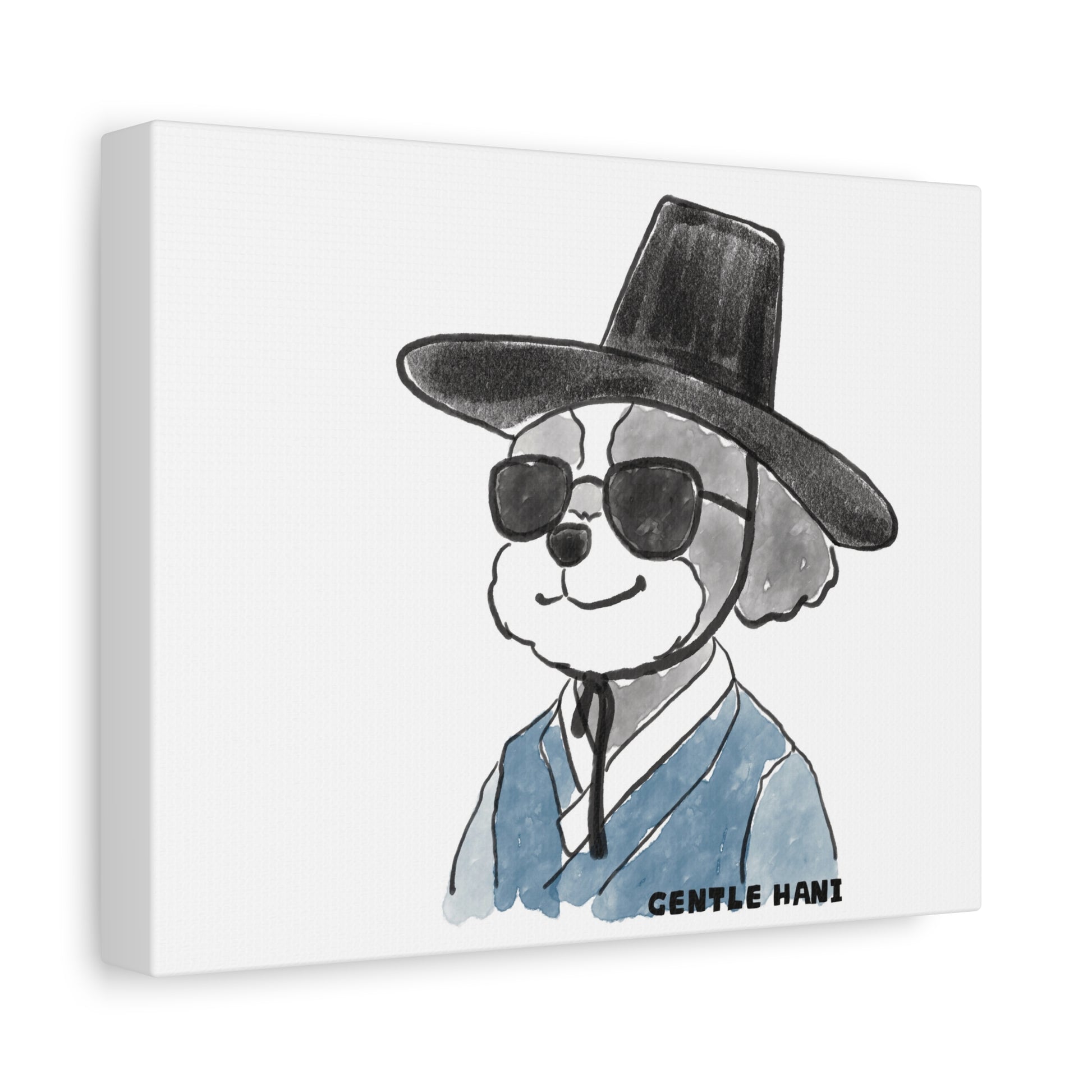 Gentle Hani Dog Portrait Canvas(10"x8")