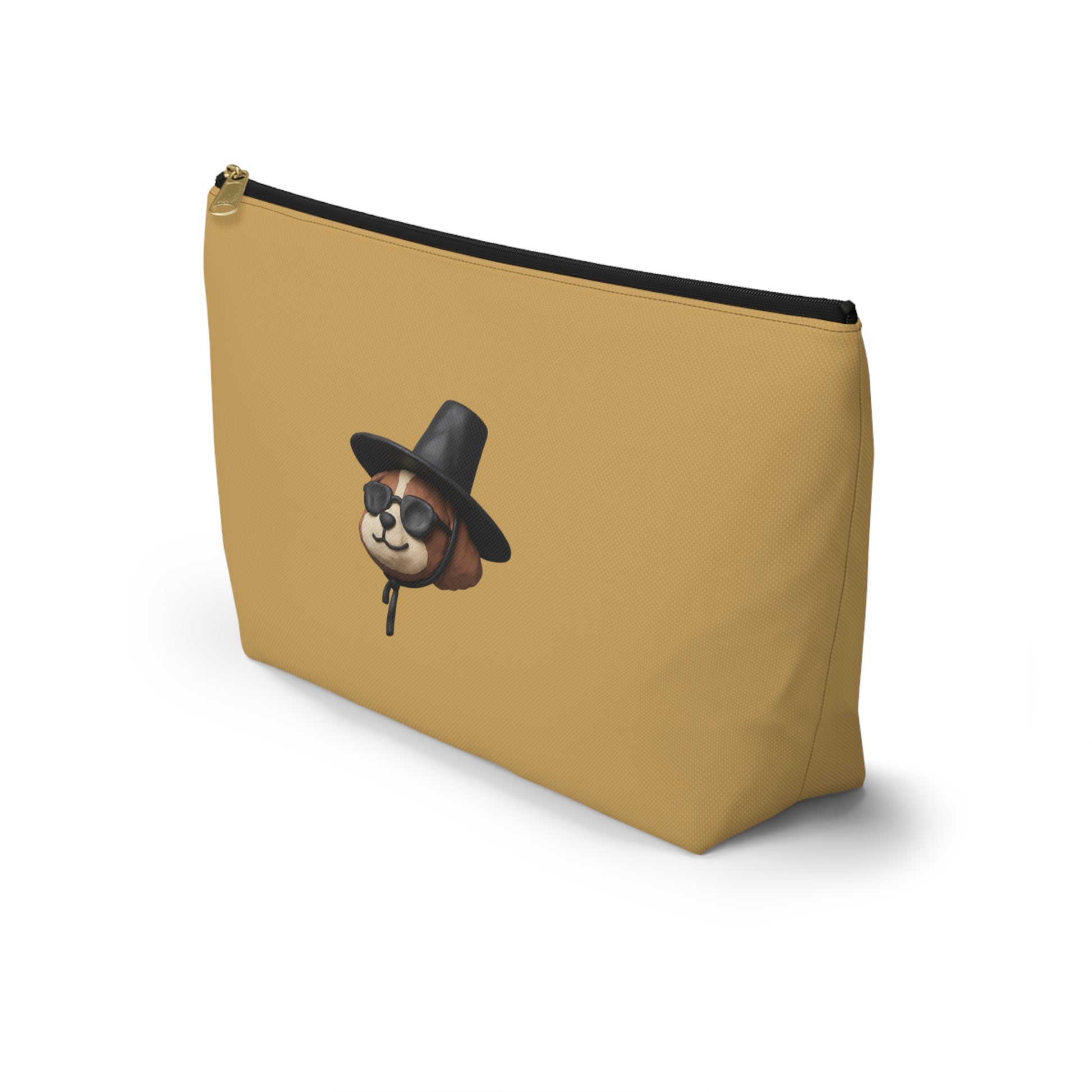 3D Claymation Shih Tzu Dog Accessory Pouch - Korean Gat Hani, Mustard Ocher