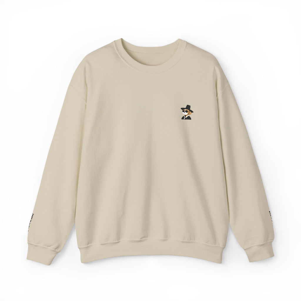 Gentle Hani(embroidered), Unisex Crewneck Sweatshirt(sand)