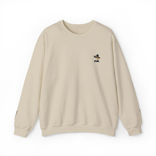Gentle Hani(embroidered), Unisex Crewneck Sweatshirt(sand)