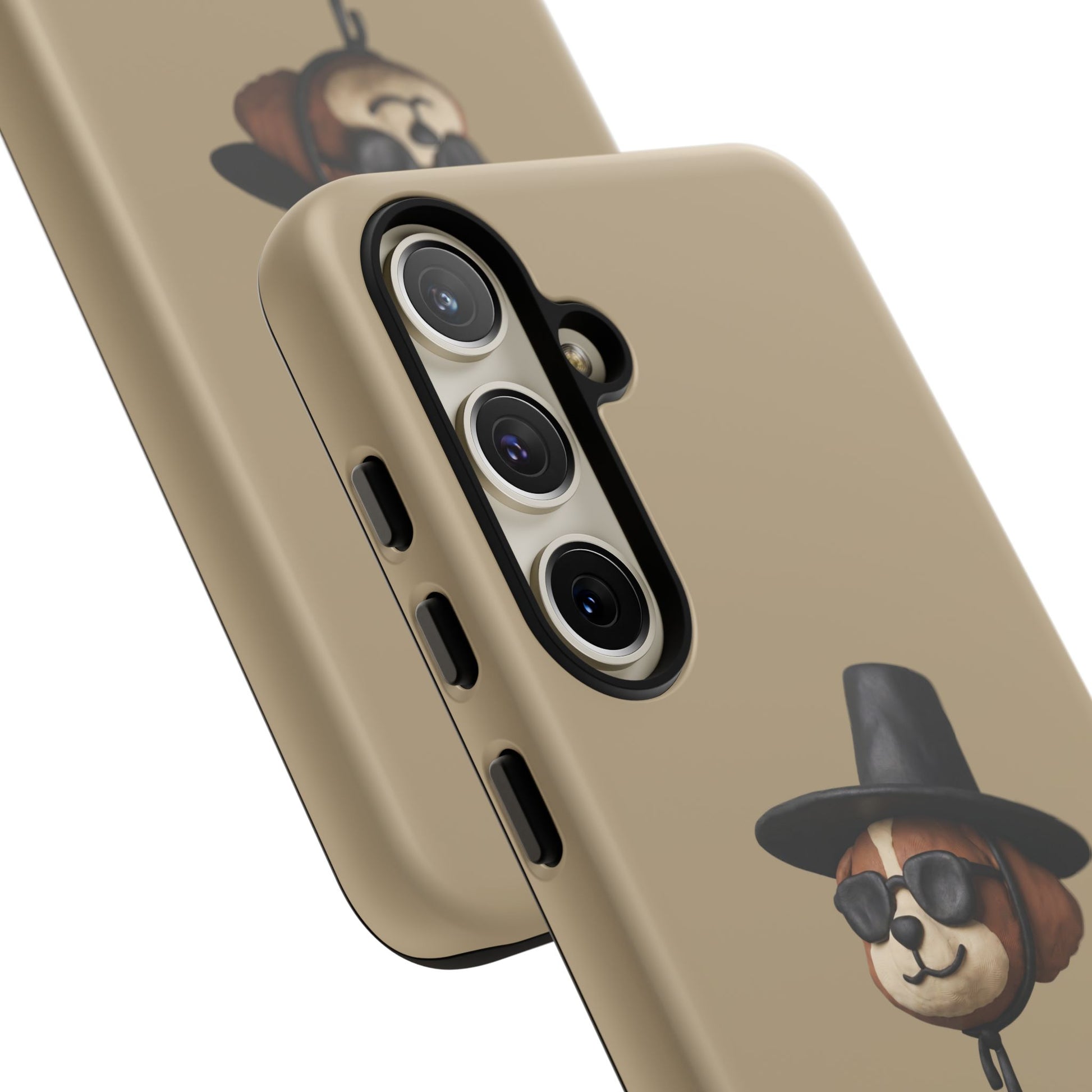 3D Claymation Shih Tzu Dog Case for iPhone & Galaxy - Korean Gat Hani, Taupe